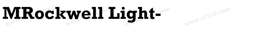 MRockwell Light字体转换